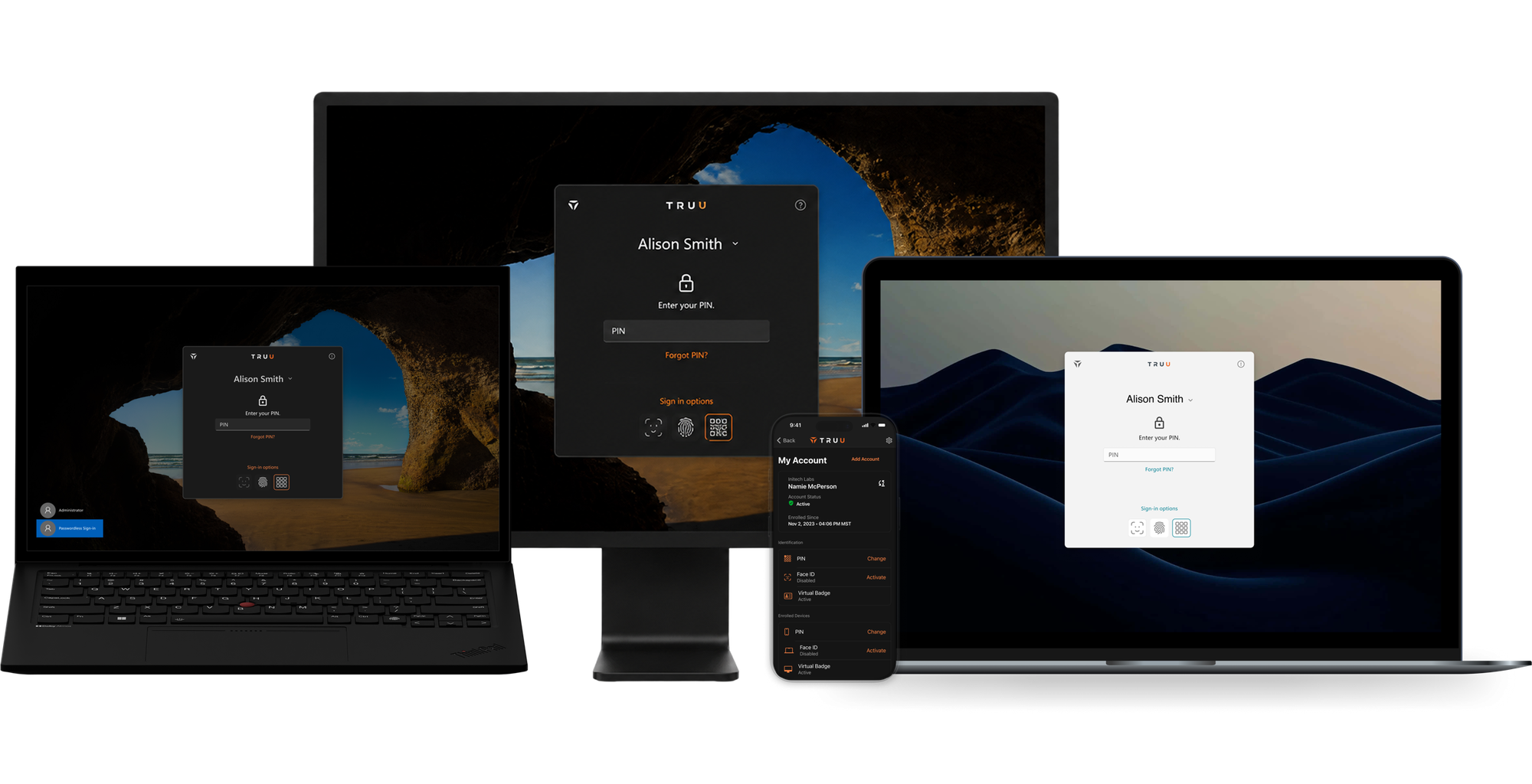 One TOTAL admin console managing the whole device fleet across Windows, macOS, iOS, Android, VDI, VPN, SaaS, servers, and legacy
